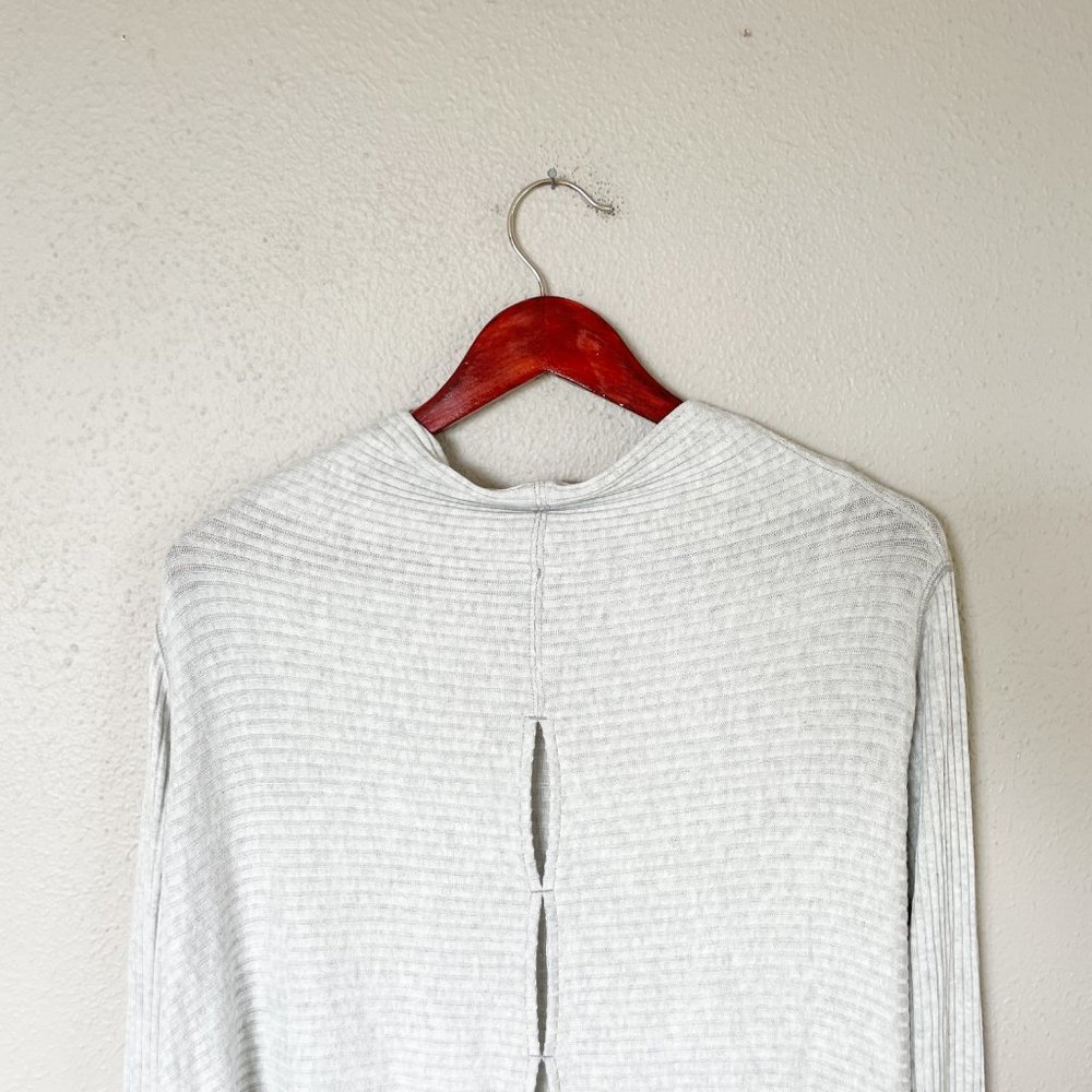 We The Free Grey Ribbed Lover Split Back Tunic - Picture 5 of 9